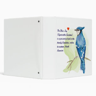 Blue jay watercolor painting binder
