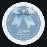 Blue Jean Baby Baby Shower Classic Round Sticker<br><div class="desc">Blue Jean Baby - Baby Shower Classic Round Sticker</div>
