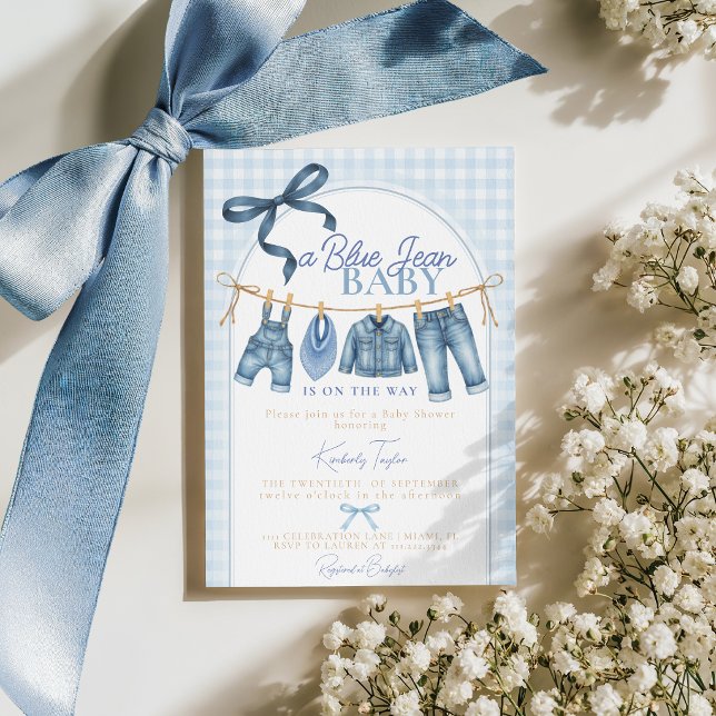 Blue Jean Baby Baby Shower Invitation (Créateur téléchargé)