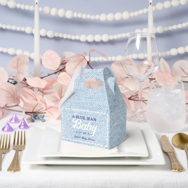 Blue Jean Baby Boy Baby Shower  Favor Box (Wedding)