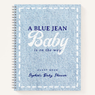 Blue Jean Baby Boy Baby Shower Guest Book