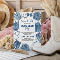 Blue Jean Baby Casual Country Denim Gender Reveal