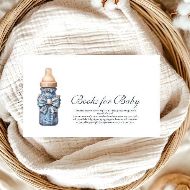 Blue Jean Baby Denim Baby Shower Books for Baby  Enclosure Card (Creator Uploaded)
