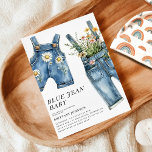 Blue Jean Baby Denim Baby Shower Invitation<br><div class="desc">Blue Jean Baby Denim Baby Shower Invitation</div>