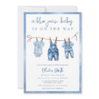 Blue Jean Baby is On The Way Denim Boy Baby Shower