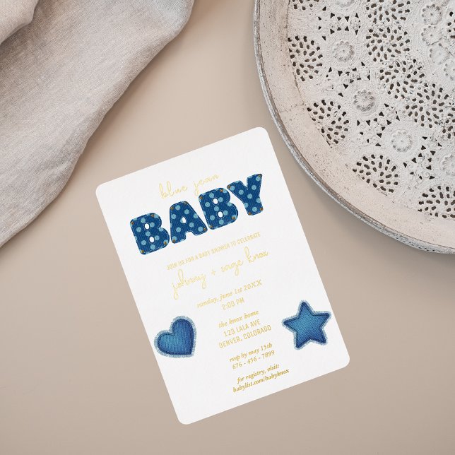 Blue Jean Baby | Modern Baby Shower | Patchwork (Creator Uploaded)