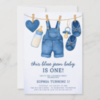 Blue Jean Baby Modern Denim 1st Birthday