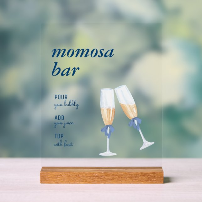 Blue Jean Baby | Mom-osa Bar Sign | Tabletop (Neutral)