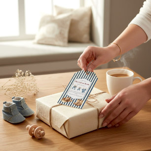 Blue Jean Baby Shower Cowboy Boots thank you Gift Tags