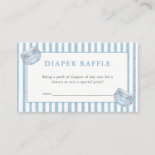 Blue Jean Baby Shower Denim Diaper Raffle Enclosure Card
