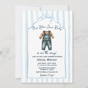 Blue Jean Baby Shower Invitation