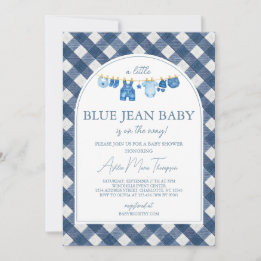 Blue Jean Baby Shower Invitation