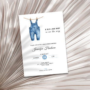 Blue Jean Baby Shower Invitation - Denim Theme