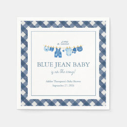 Blue Jean Baby Shower Napkin