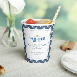 Blue Jean Baby Shower Paper Cups