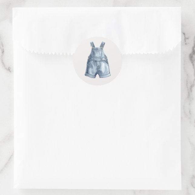 Blue Jean Baby Shower Simple Envelope Stickers (Sac)