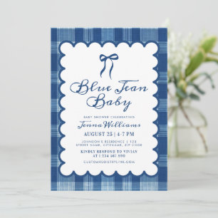 Blue Jean Boy Baby Shower  Invitation