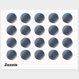 Blue Jean Calligraphy Monogram Wax Seal Stickers