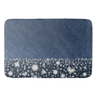 Blue Jean Denim Diamonds Glam Trendy Diamond Bling