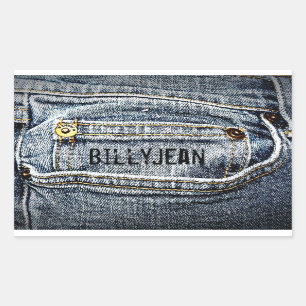 Blue Jean Denim Pocket - Personalize it! Sticker