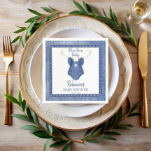 Blue jean girls clothes on a line baby shower