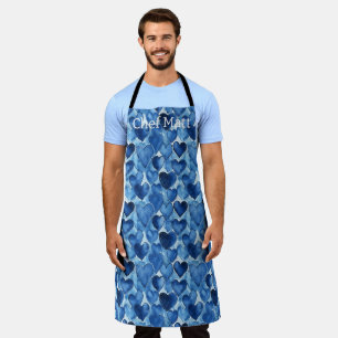 Blue Jean Hearts  Apron