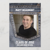Blue Jean Pocket Photo Graduation