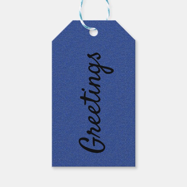 Blue Jean Print Gift Tag (Front)