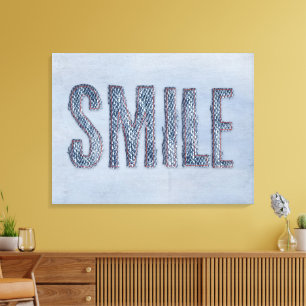 blue jean smile canvas print