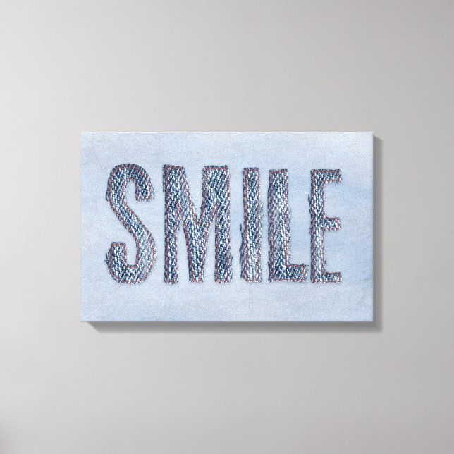 blue jean smile canvas print (Front)