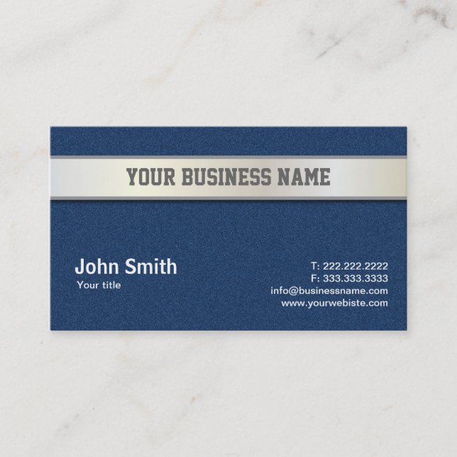 Blue Jeans and Silver Belt business card (Front)