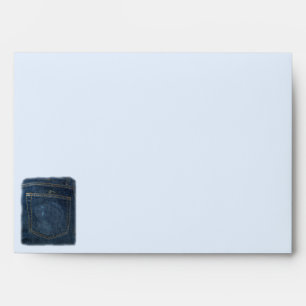 Blue Jeans Denim Pocket Envelope