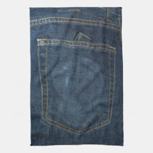 Blue Jeans Denim Pocket Kitchen Towel