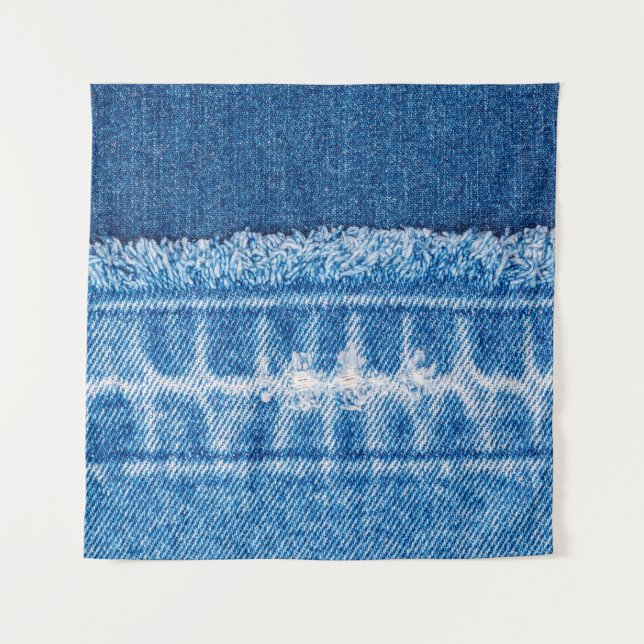 Blue jeans denim texture tapestry (Front)