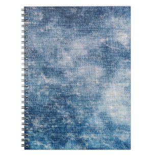 Blue Jeans Denim, Textured Background. Notebook