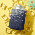 Blue Jeans Diamonds Can Cooler<br><div class="desc">Blue jeans can cooler with decorative diamonds. Please note,  these are NOT real denim/diamonds. Denim and diamonds in this design is an artwork only.</div>