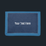 Blue Jeans Fabric - Add Your Text - Customizable Trifold Wallet<br><div class="desc">Blue Jeans Fabric - Add Your Text - Customizable</div>