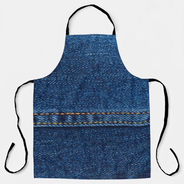 blue jeans jacket texture  apron (Front)
