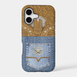 "Blue Jeans & Leather" Western IPhone 5 Case