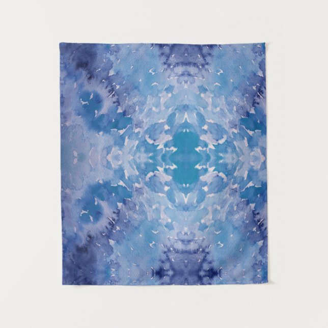 Blue Jeans Retro Tie Dye Tapestry (Front)