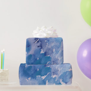 Blue Jeans Retro Tie Dye Wrapping Paper
