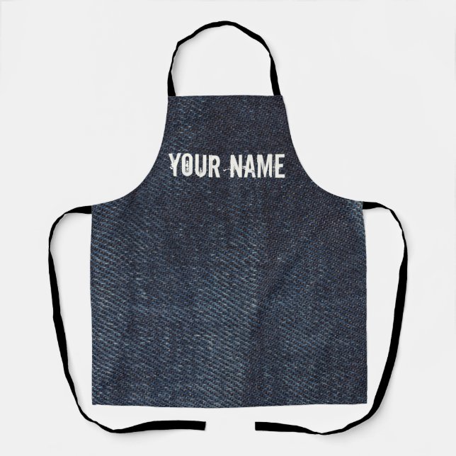 Blue jeans Vintage Denim fabric texture Apron (Front)