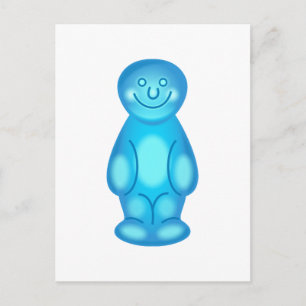 Blue Jelly Baby Postcard