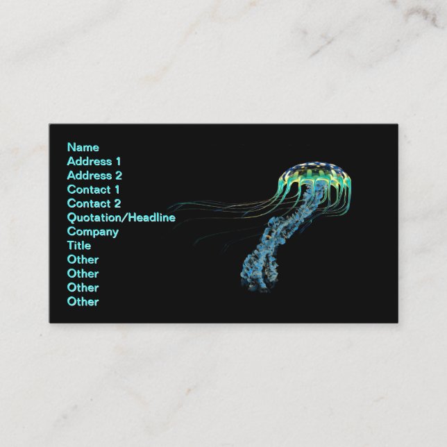Blue Jellyfish Business Card (Front)