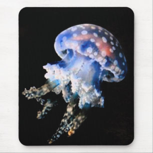 Blue Jellyfish Computer Mouse Pad