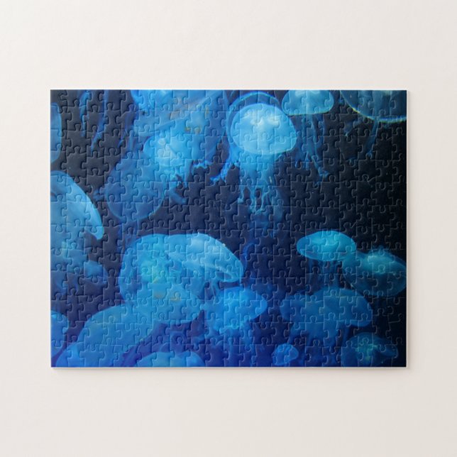 Blue Jellyfish Jigsaw Puzzle (Horizontal)