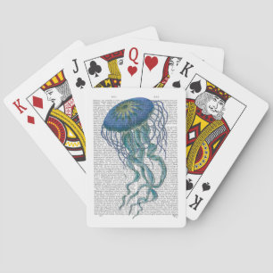 Blue Jellyfish Playing Cards