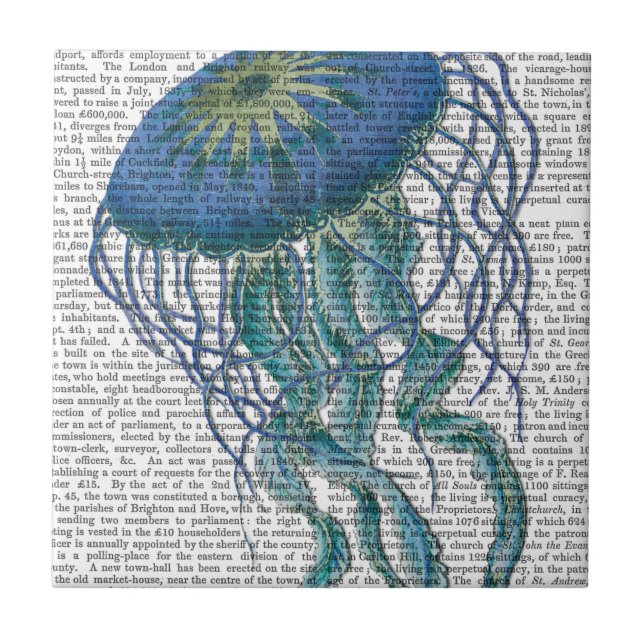 Blue Jellyfish Tile (Front)