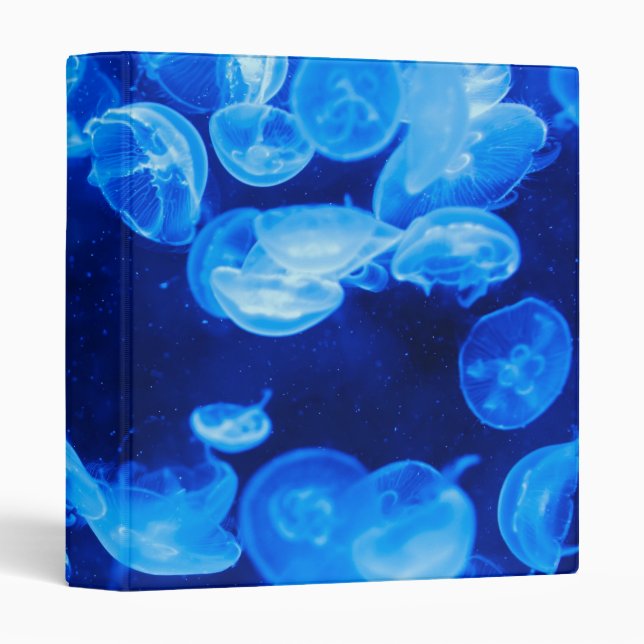 Blue Jellyfish underwater Binder (Front/Spine)