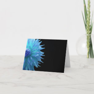 Blue Jennie On Black Note Card